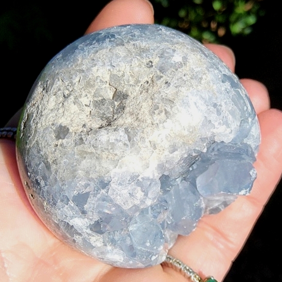 Calming, Baby Blue Celestite Geode Sphere- So sparkly!!! - Picture 11 of 17